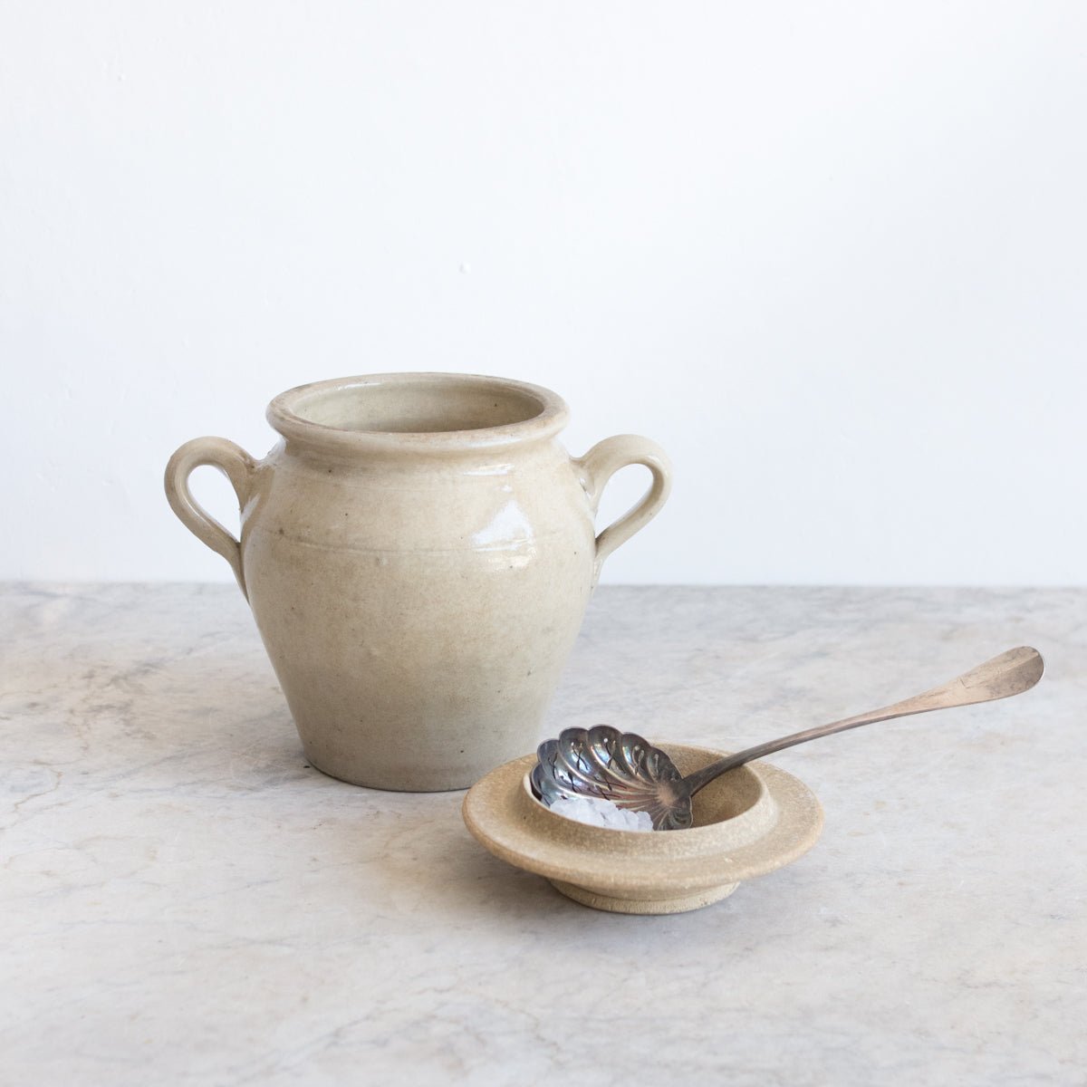 Stamped Stoneware Crock With Lid - elsie green - the french kitchen