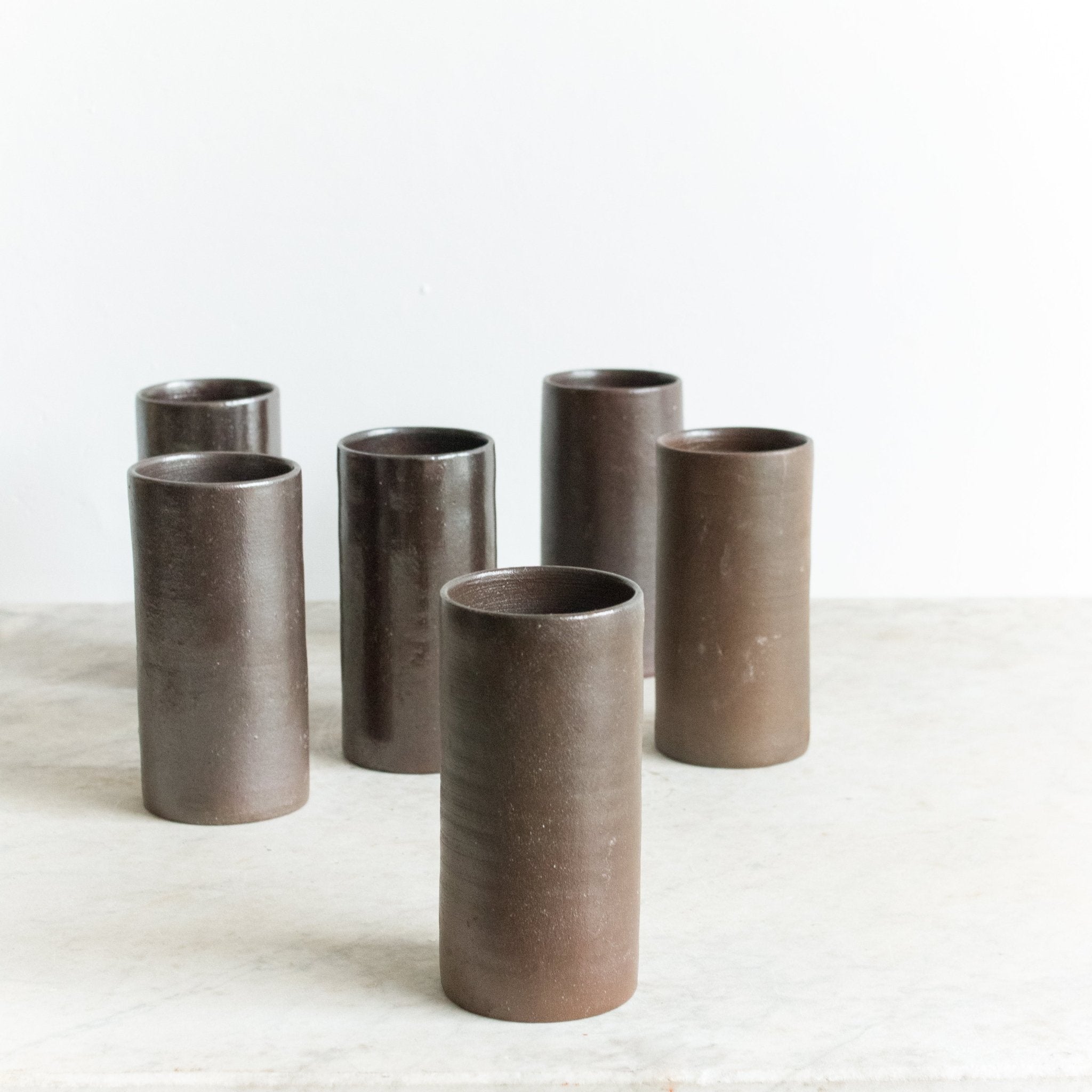 Stamped Stoneware Tumbler Set Of 6 - elsie green - The French Kitchen