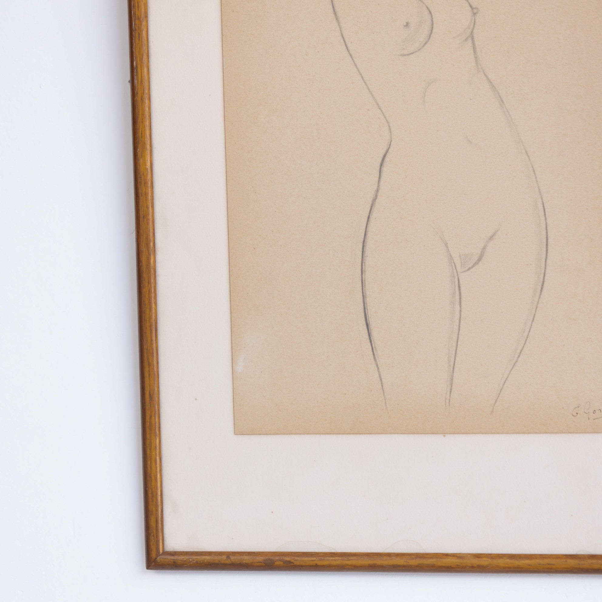 Standing Nude in Pencil | Emmanuel Gondouin 1923 - 24 - elsie green - art