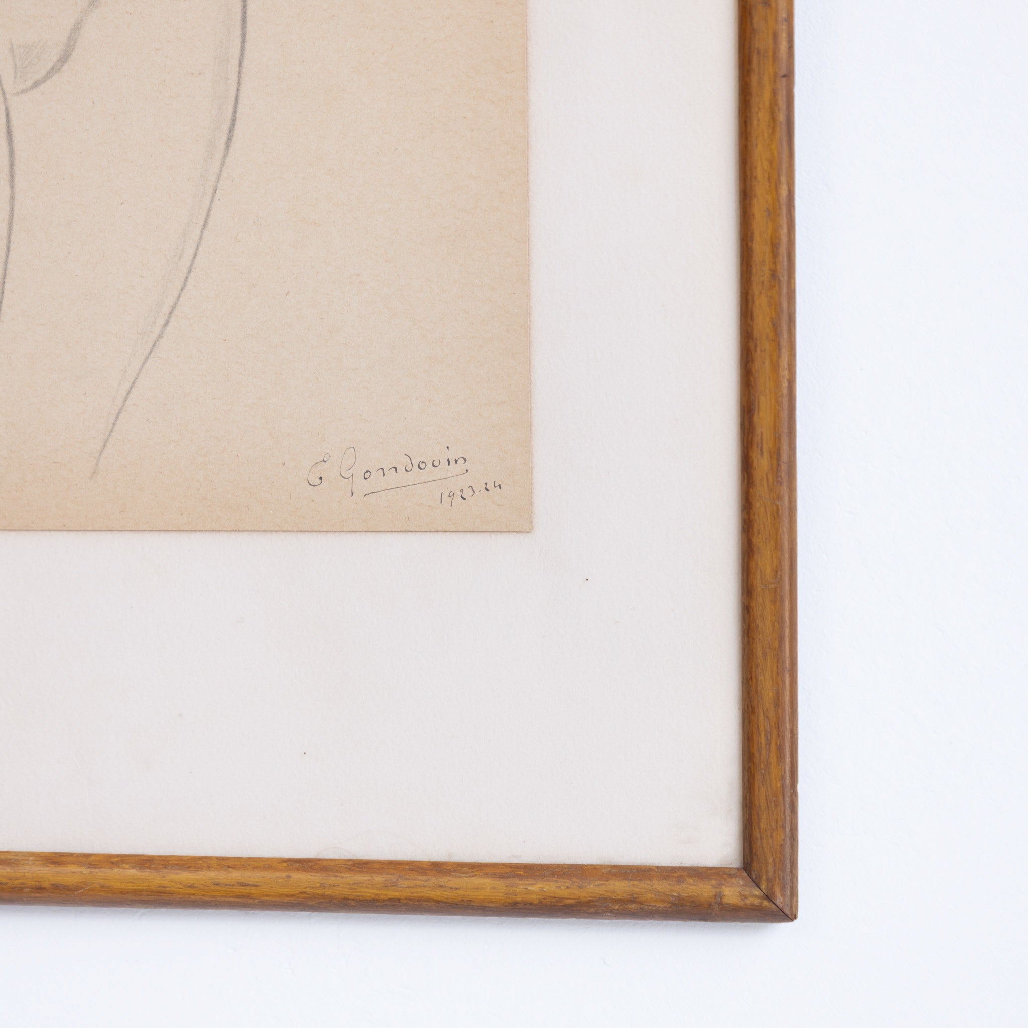 Standing Nude in Pencil | Emmanuel Gondouin 1923 - 24 - elsie green - art