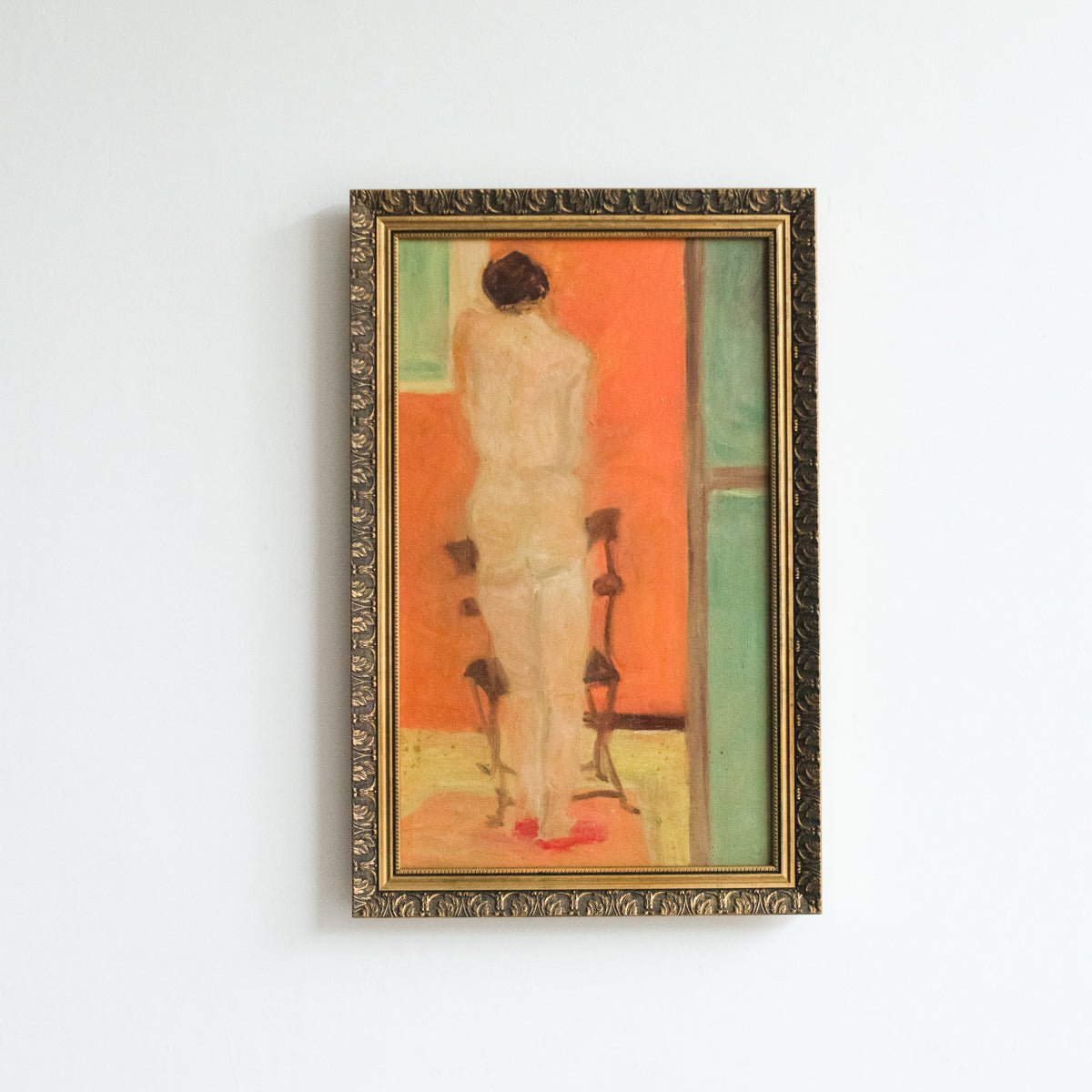 Standing Nude with Red Shoes Oil Painting - elsie green - art