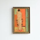Standing Nude with Red Shoes Oil Painting - elsie green - art