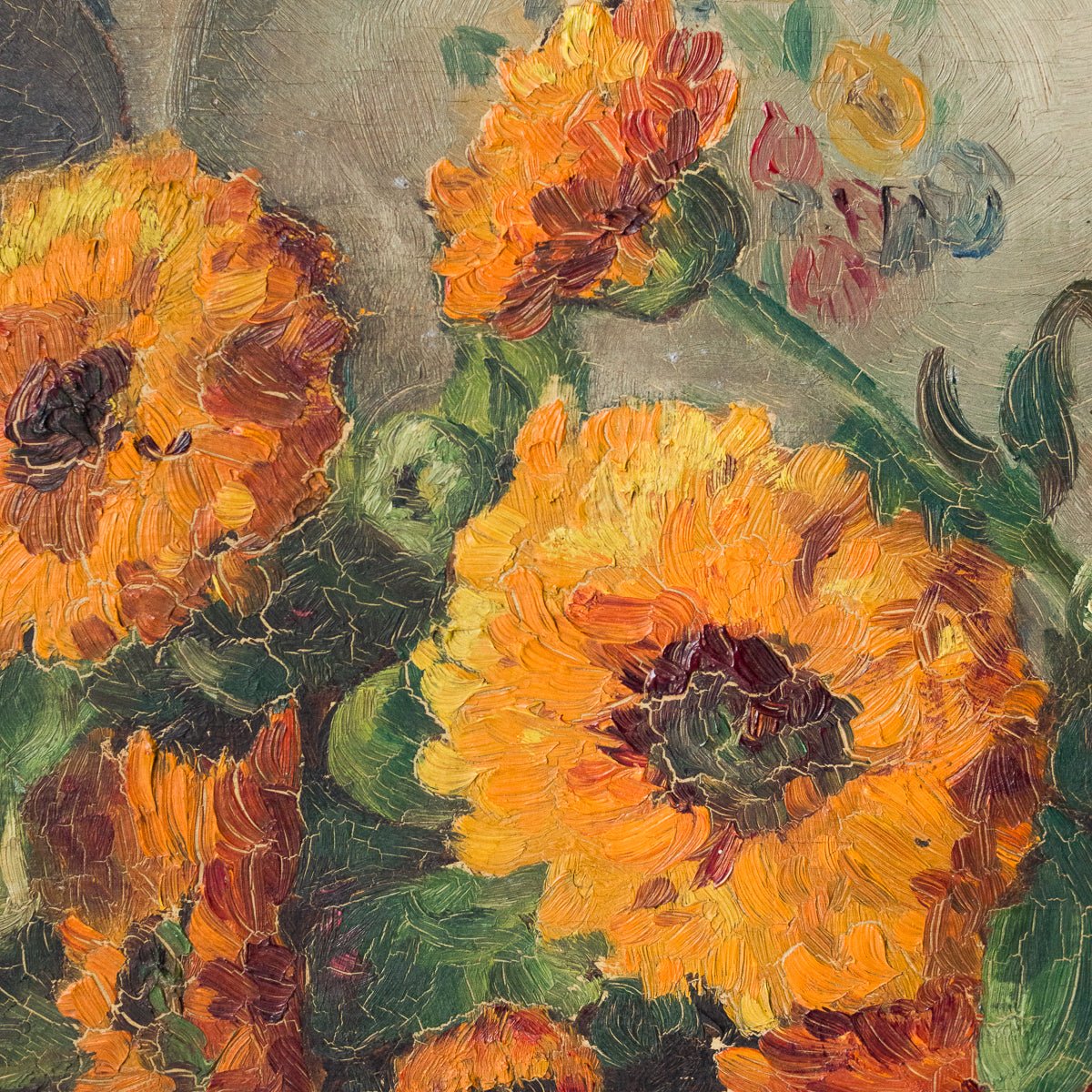 Still Life Painting With Marigolds - elsie green - Art