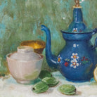 Still Life with Blue Teapot and Lemons - elsie green - art