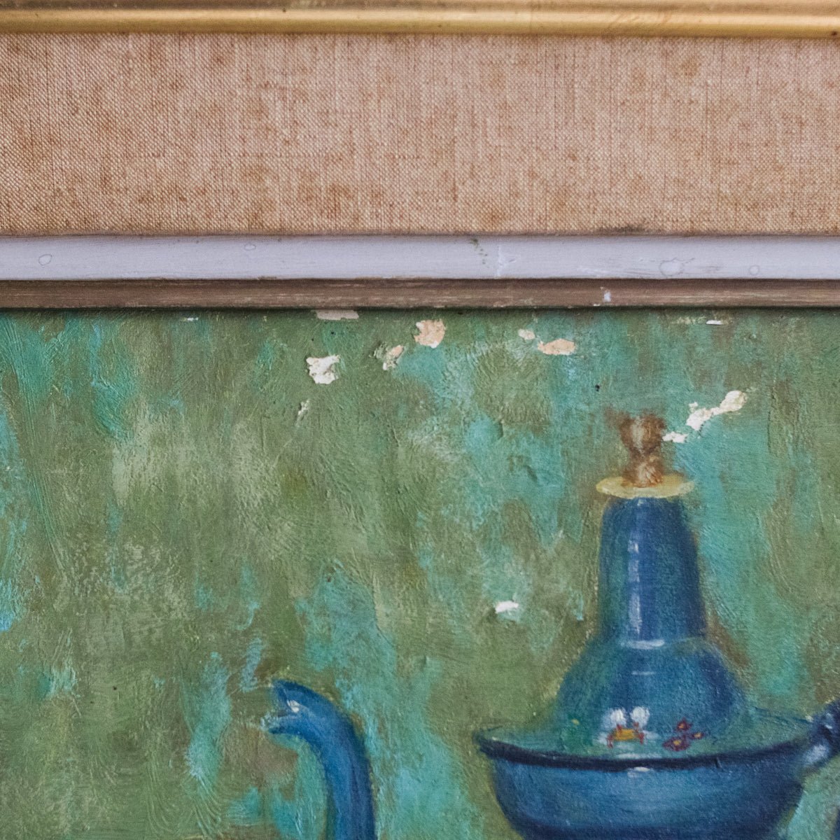 Still Life with Blue Teapot and Lemons - elsie green - art