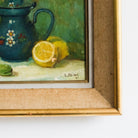 Still Life with Blue Teapot and Lemons - elsie green - art