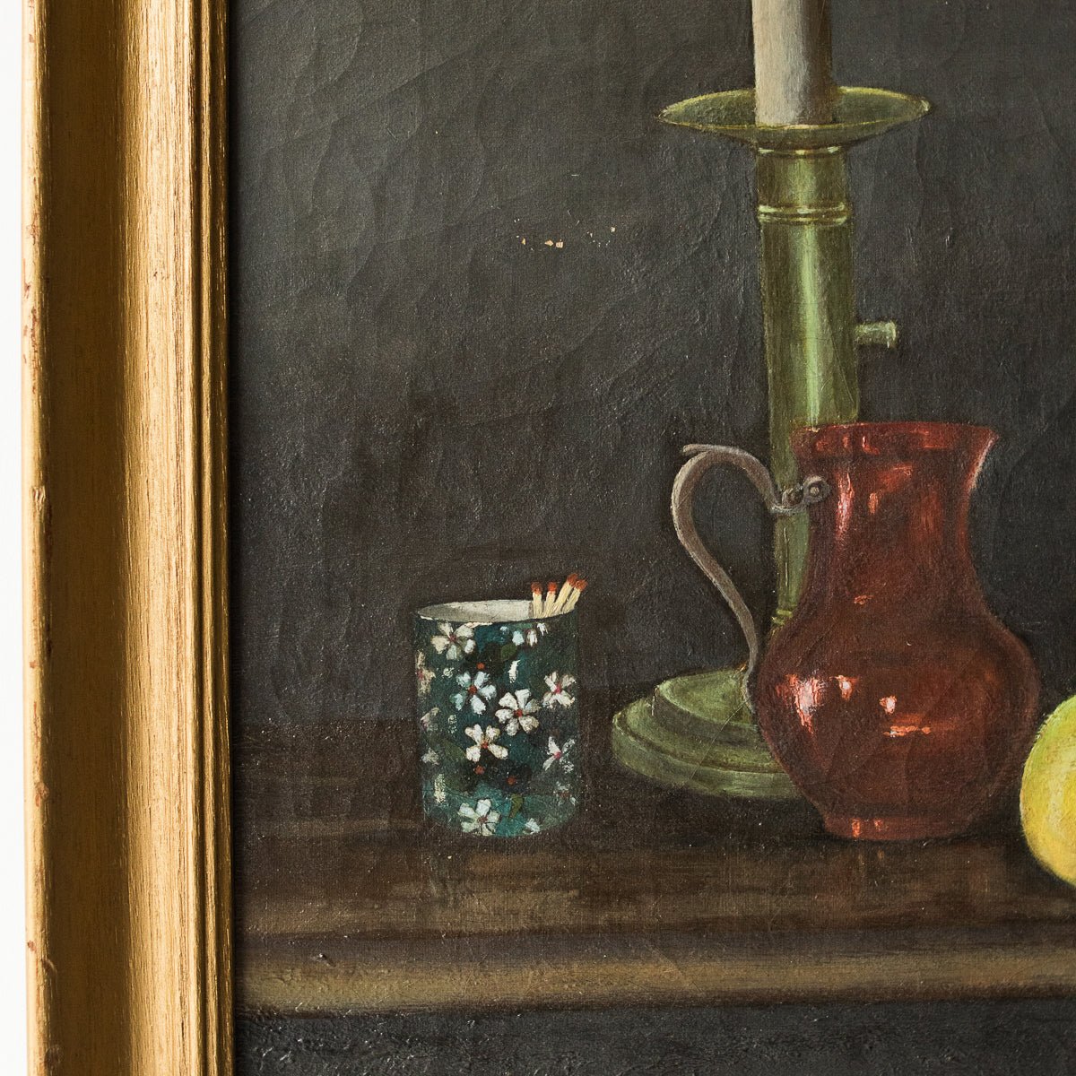 Still Life With Candlelight Oil Painting - elsie green - Art