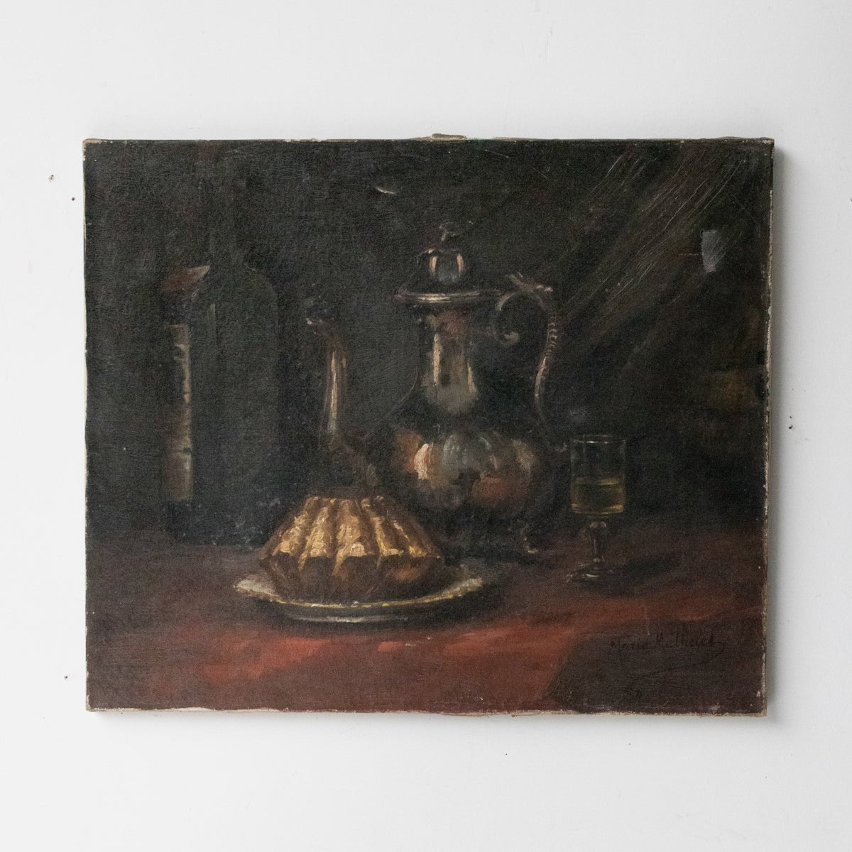 Still Life With Carafe Oil Painting - elsie green - Art