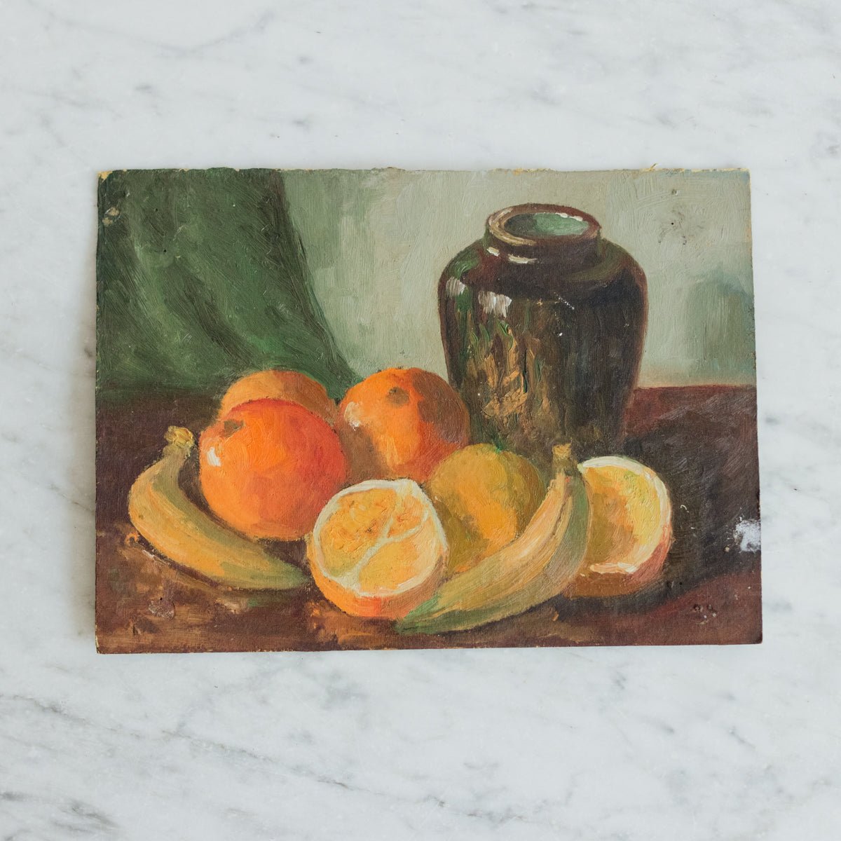 Still Life with Citrus Double Sided Oil Painting - elsie green - art