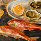Still Life with Fish and Oysters Oil Painting - elsie green - art