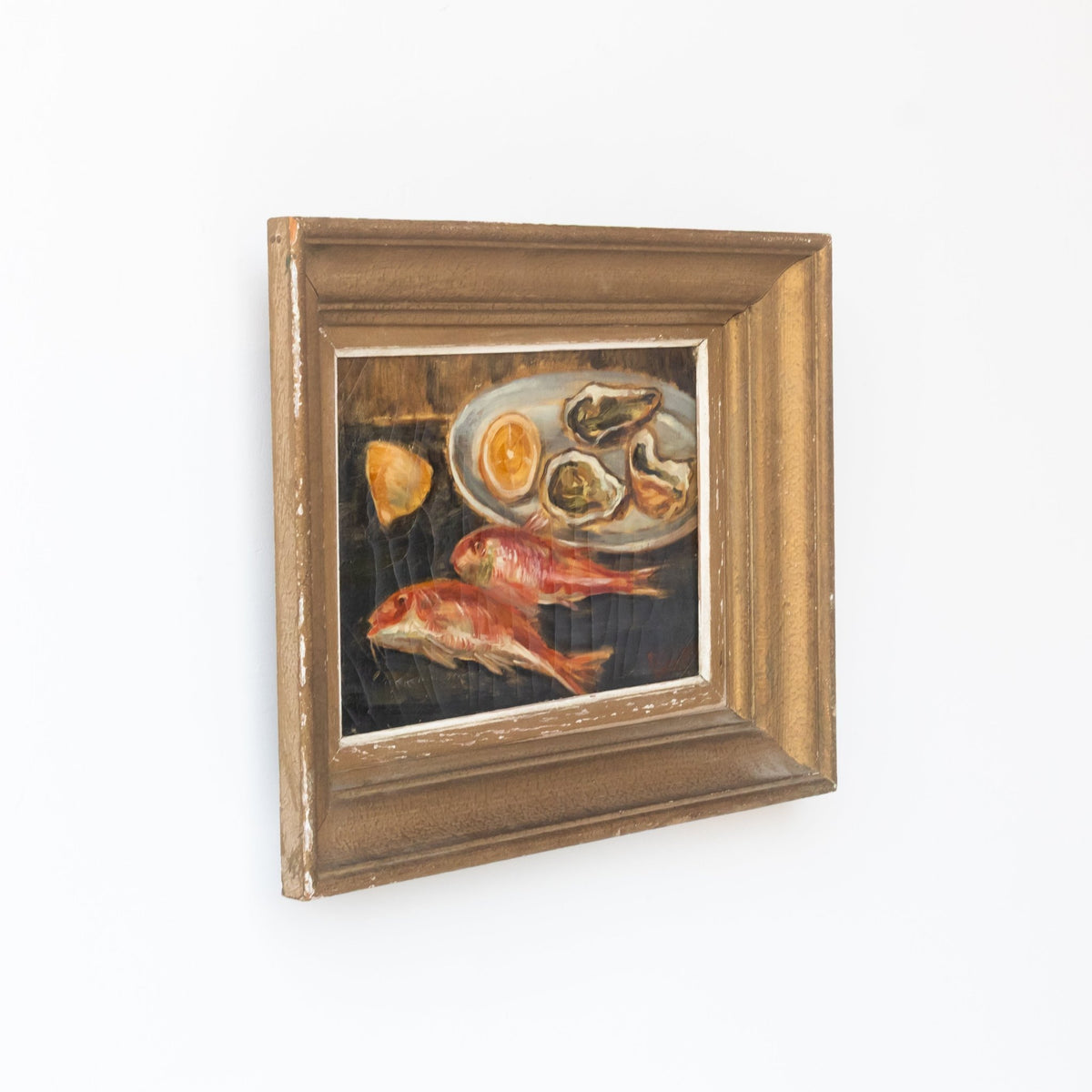 Still Life with Fish and Oysters Oil Painting - elsie green - art