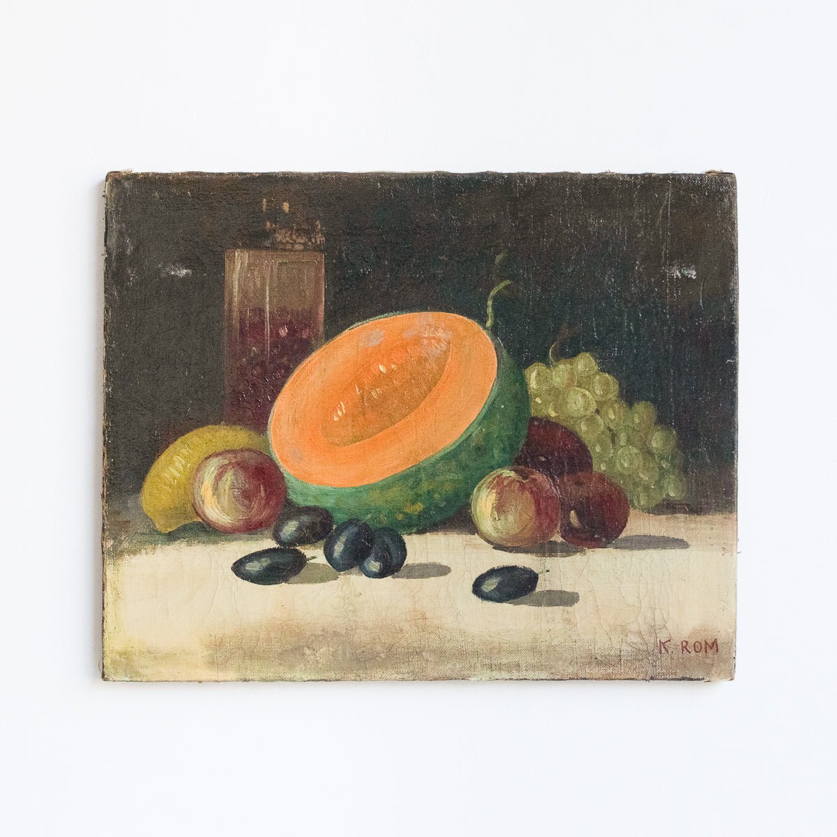 Still Life With Fruit And Olives Oil Painting - elsie green - Art