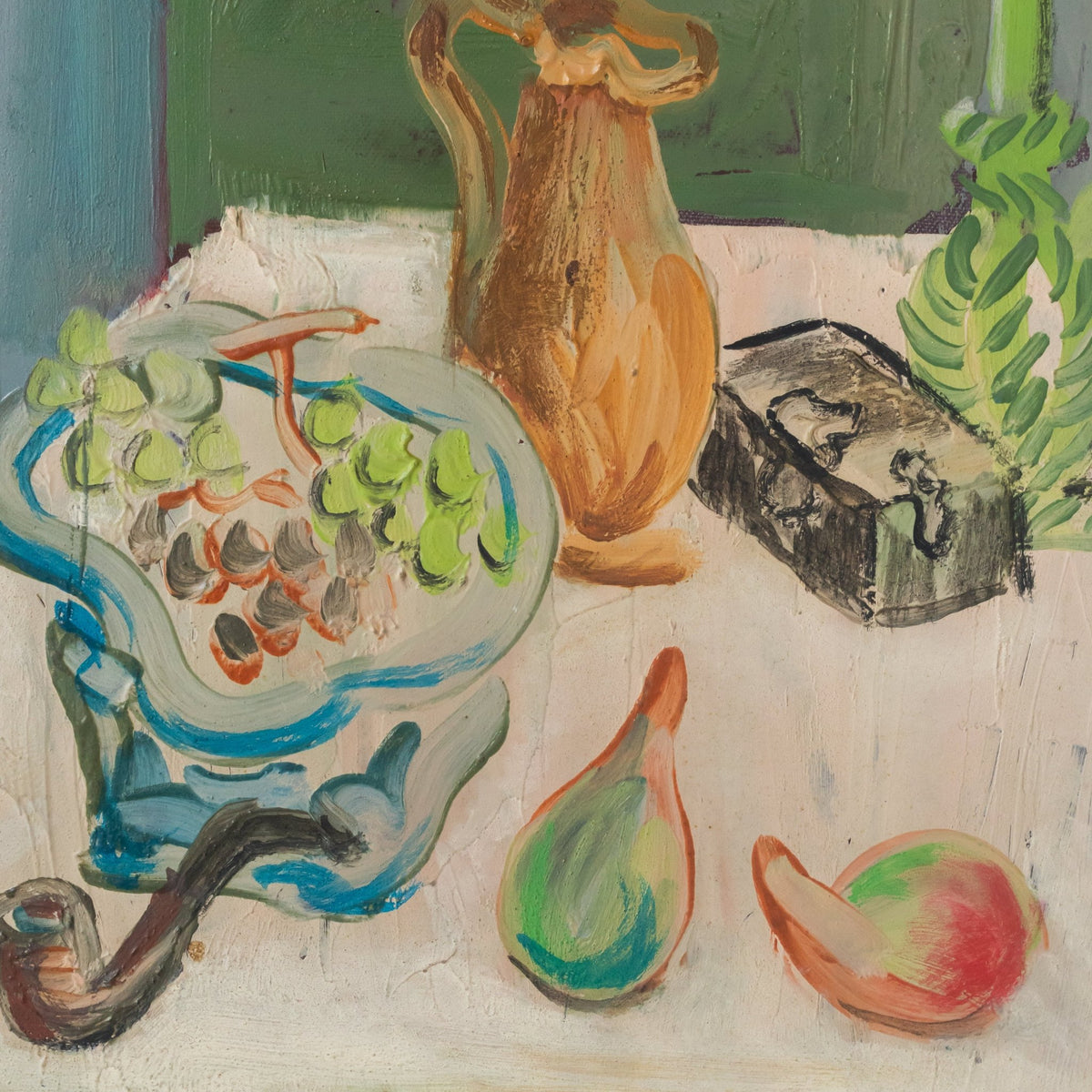 Still Life with Grapes and Figs Oil Painting - elsie green - art