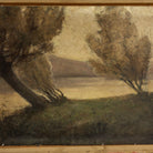 Still Life with Grapes and Pears Oil Painting | Landscape on Verso - elsie green - art