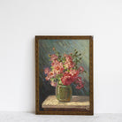 Still Life with Pink Flowers Oil Painting - elsie green - art