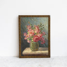 Still Life with Pink Flowers Oil Painting - elsie green - art