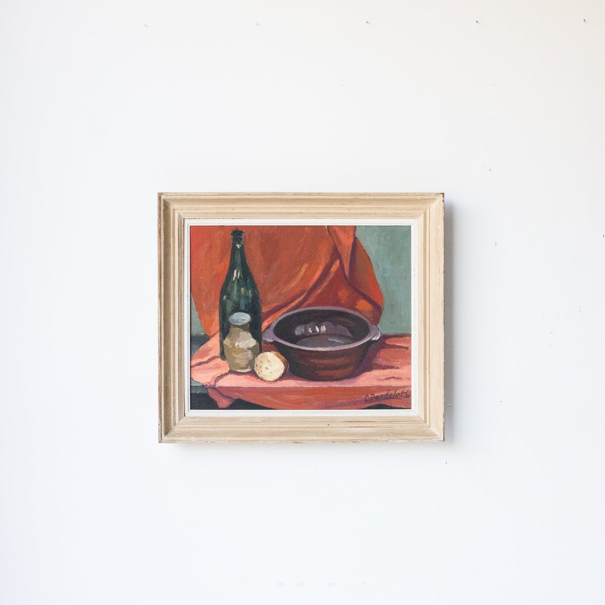Still Life With Red Drape Oil Painting - elsie green - Art