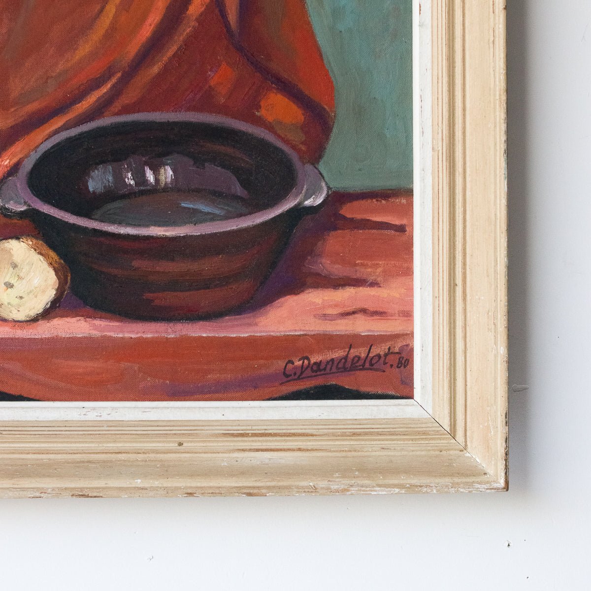 Still Life With Red Drape Oil Painting - elsie green - Art