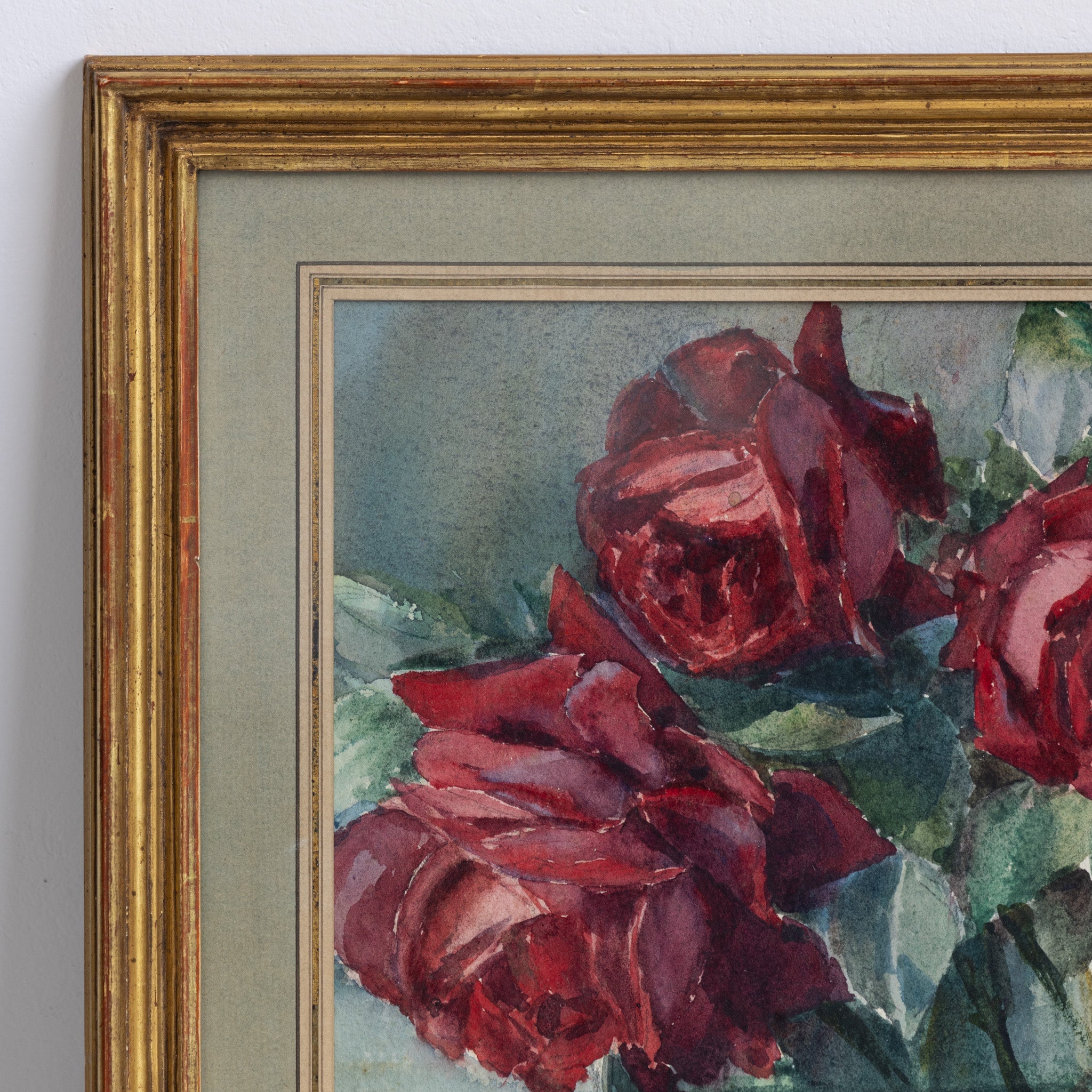 Still Life with Roses Watercolor Painting - elsie green - art