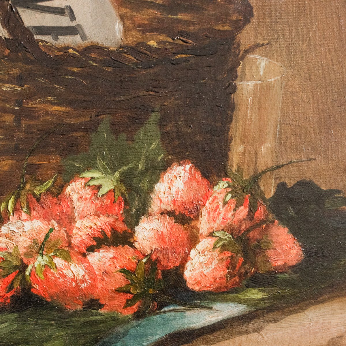 Still Life with Strawberries Oil Painting - elsie green - art