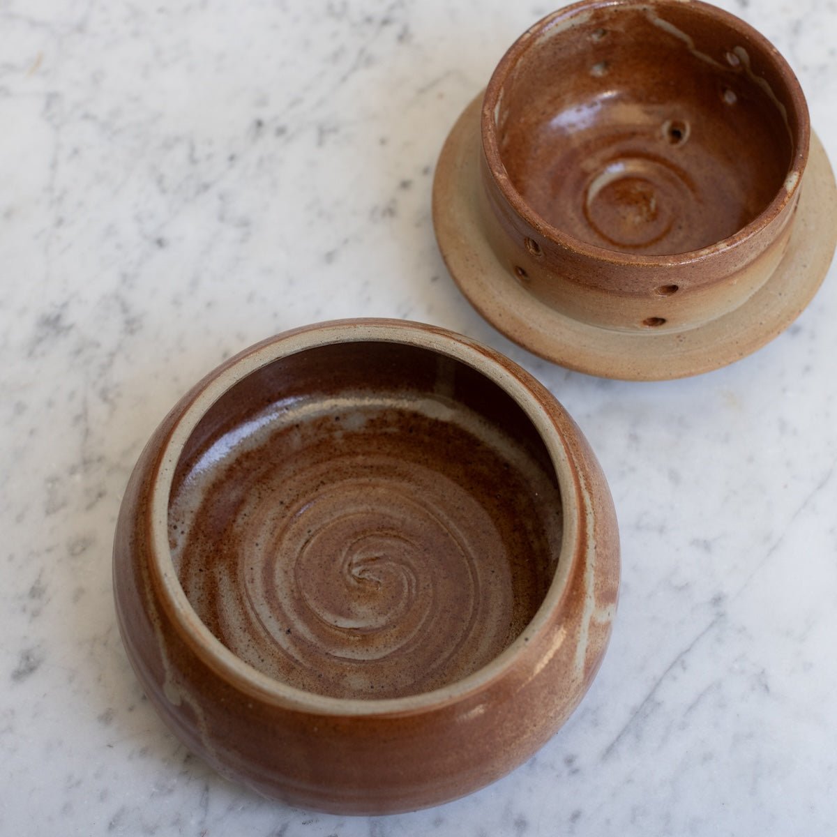 Stoneware Butter Keeper | Signed by Artist - elsie green - the french kitchen