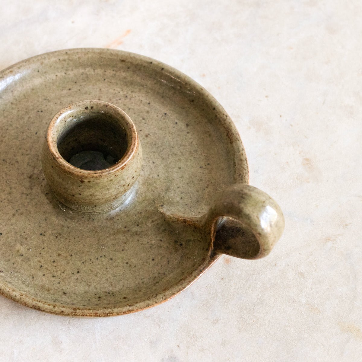 Stoneware Candlestick - elsie green - decor