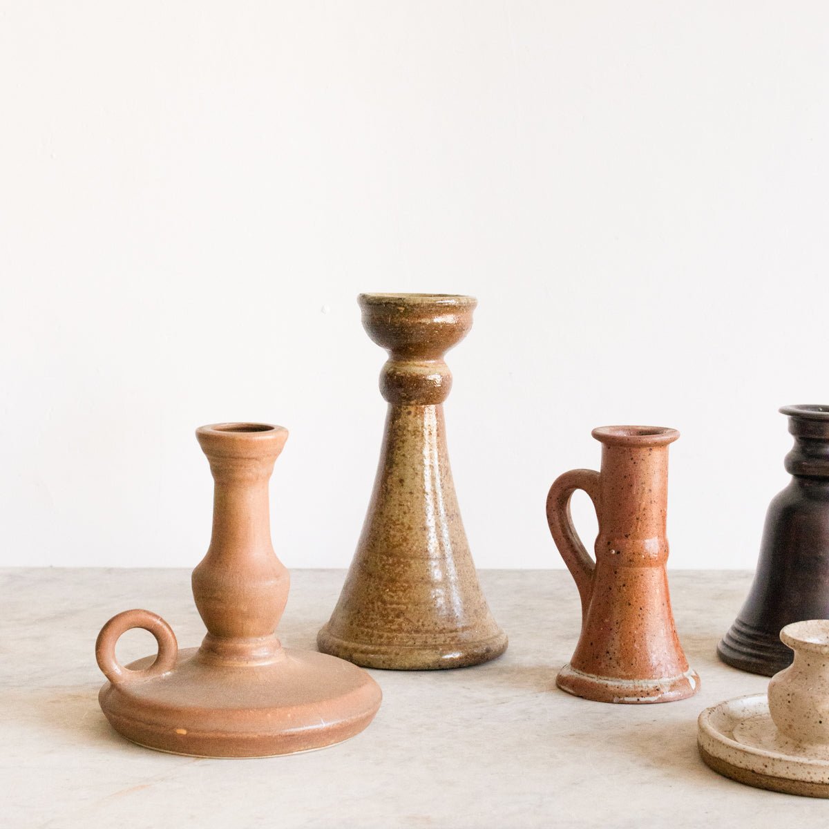 Stoneware Candlestick - elsie green - decor