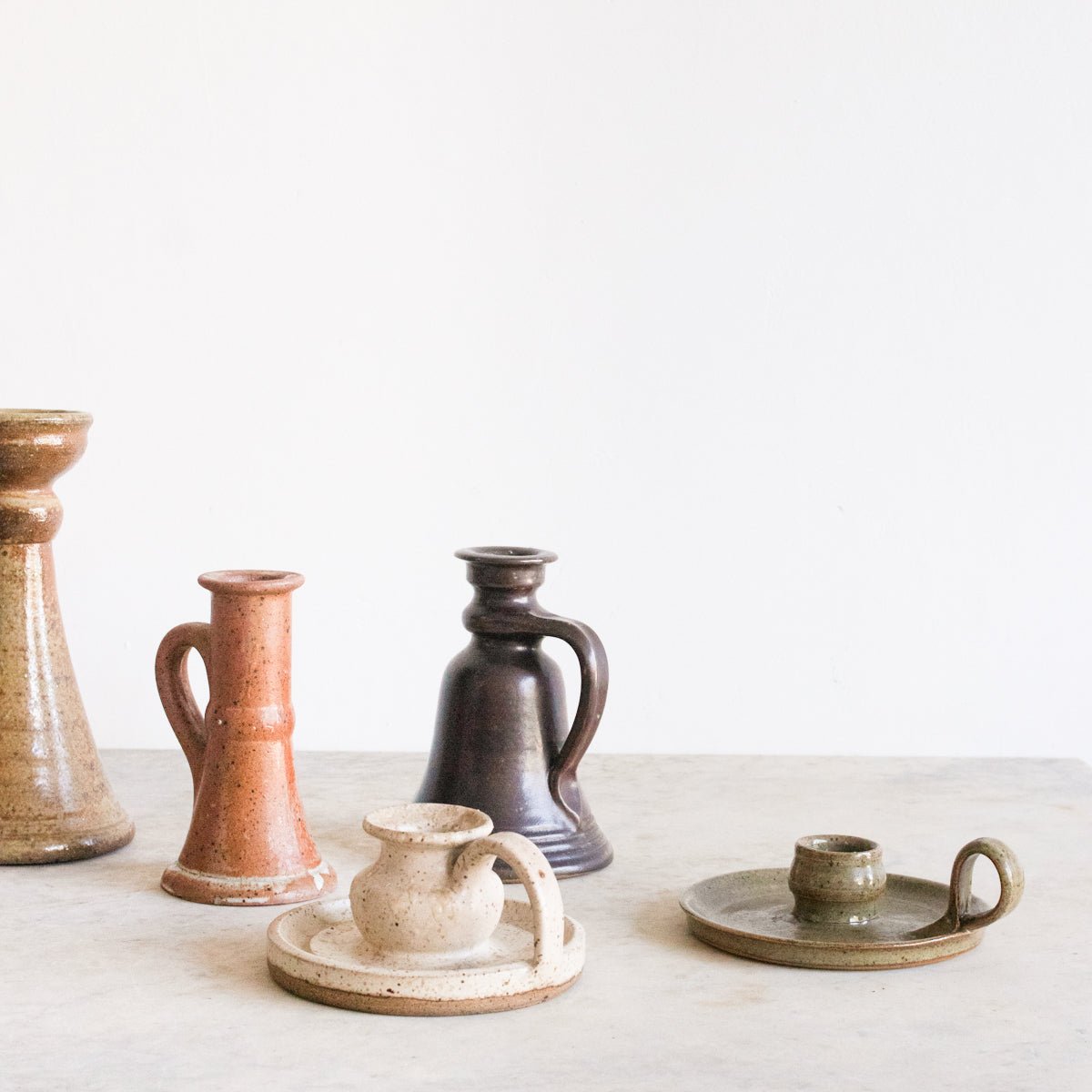 Stoneware Candlestick - elsie green - decor