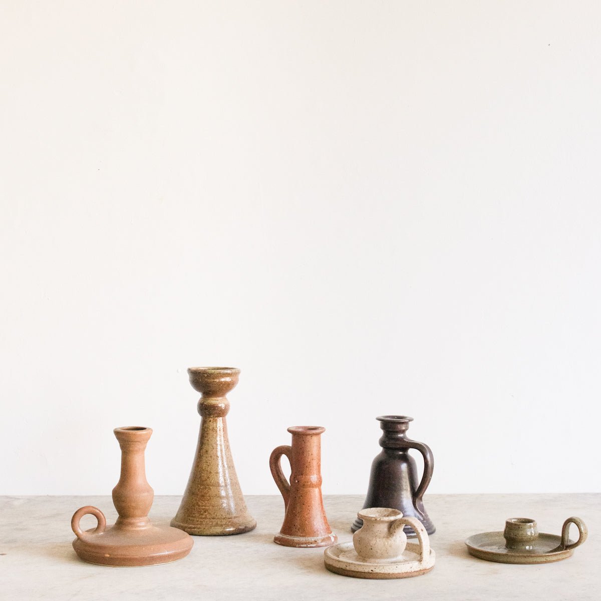 Stoneware Candlestick - elsie green - decor