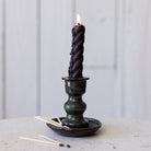 Stoneware Candlestick - elsie green - decor