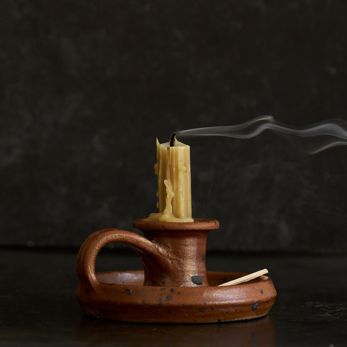Stoneware Chamber Candlestick - elsie green - decor