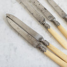 Stoneware Crock & Bone Knife Set of 6 - elsie green - the french kitchen