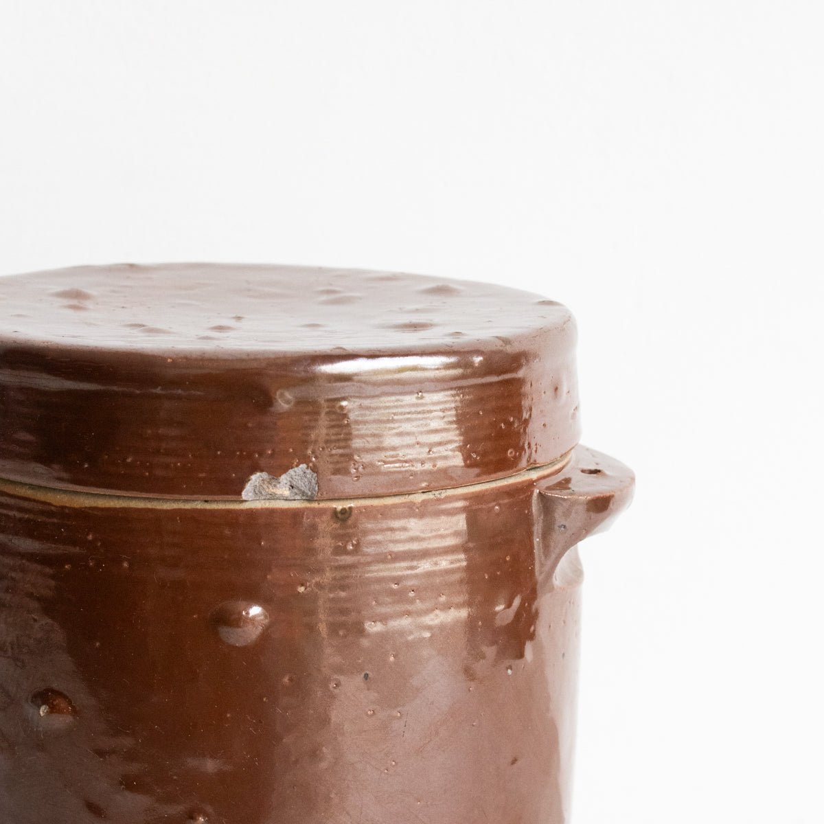 Stoneware Crock With Lid | Brown - elsie green - The French Kitchen