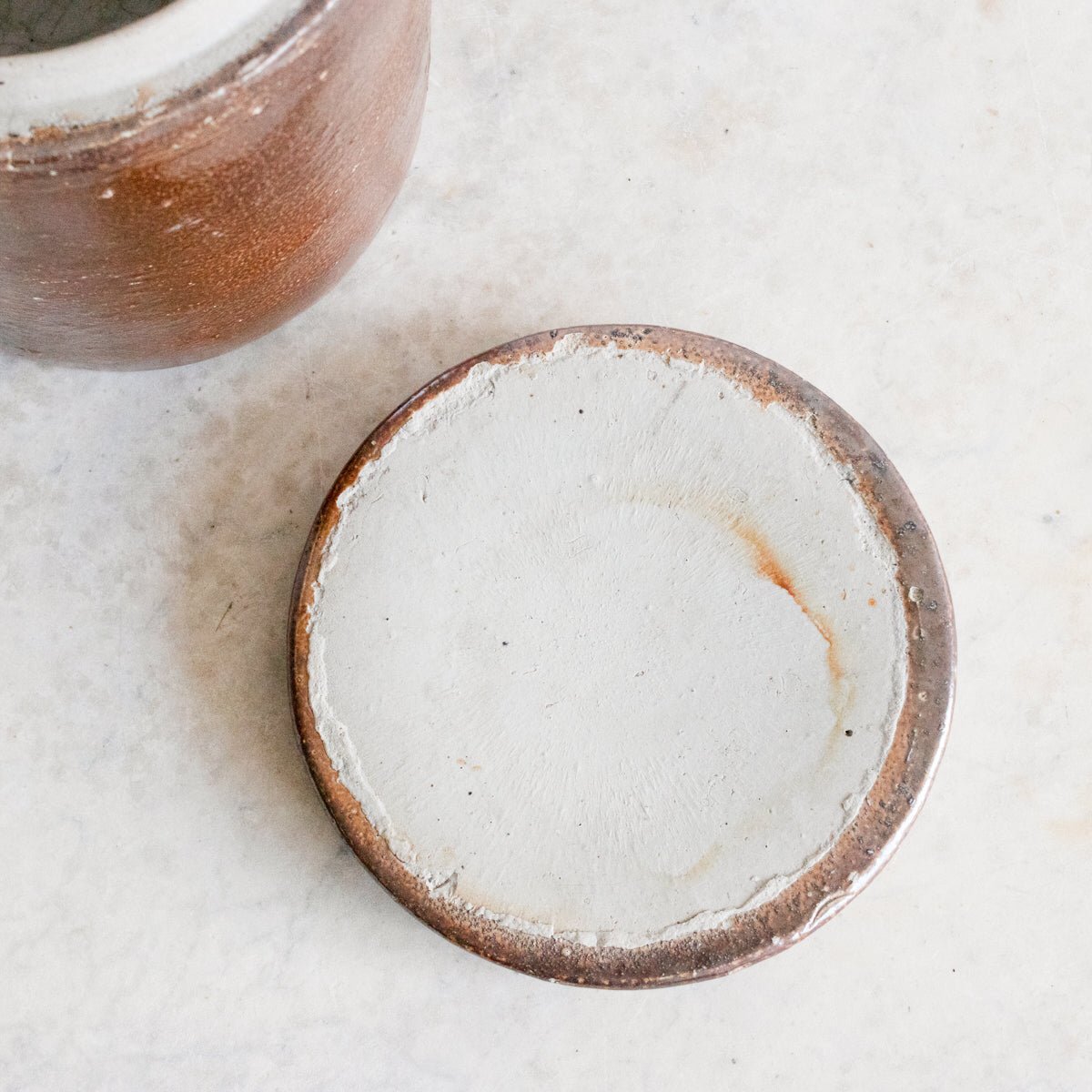 Stoneware Crock With Lid | Brown - elsie green - The French Kitchen