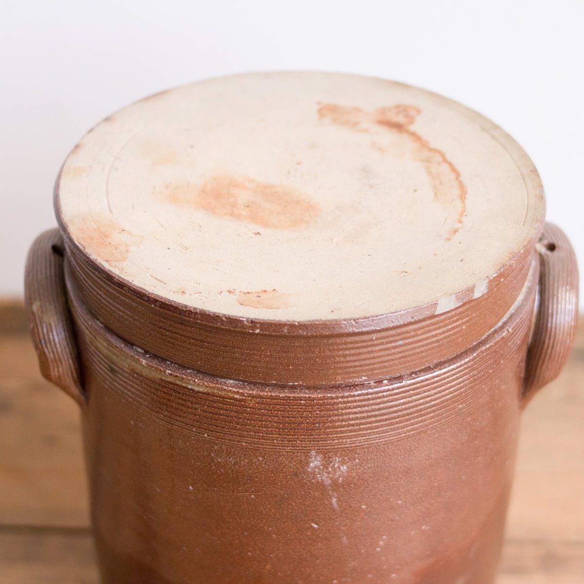 Stoneware Crock With Lid | Brown - elsie green - The French Kitchen