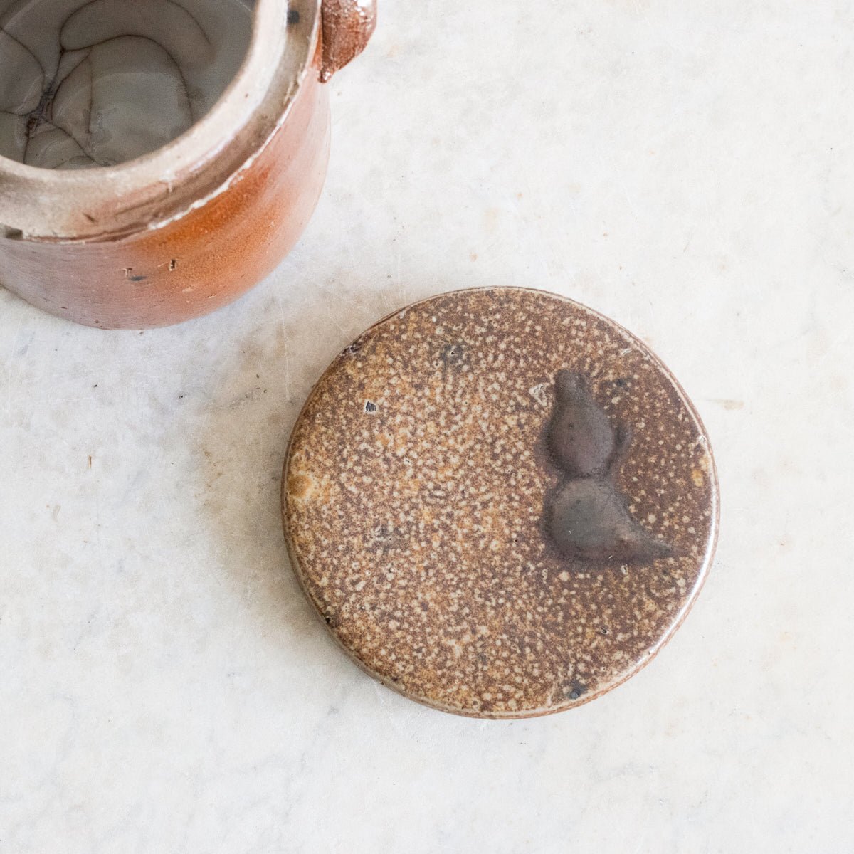 Stoneware Crock With Lid | Brown - elsie green - The French Kitchen