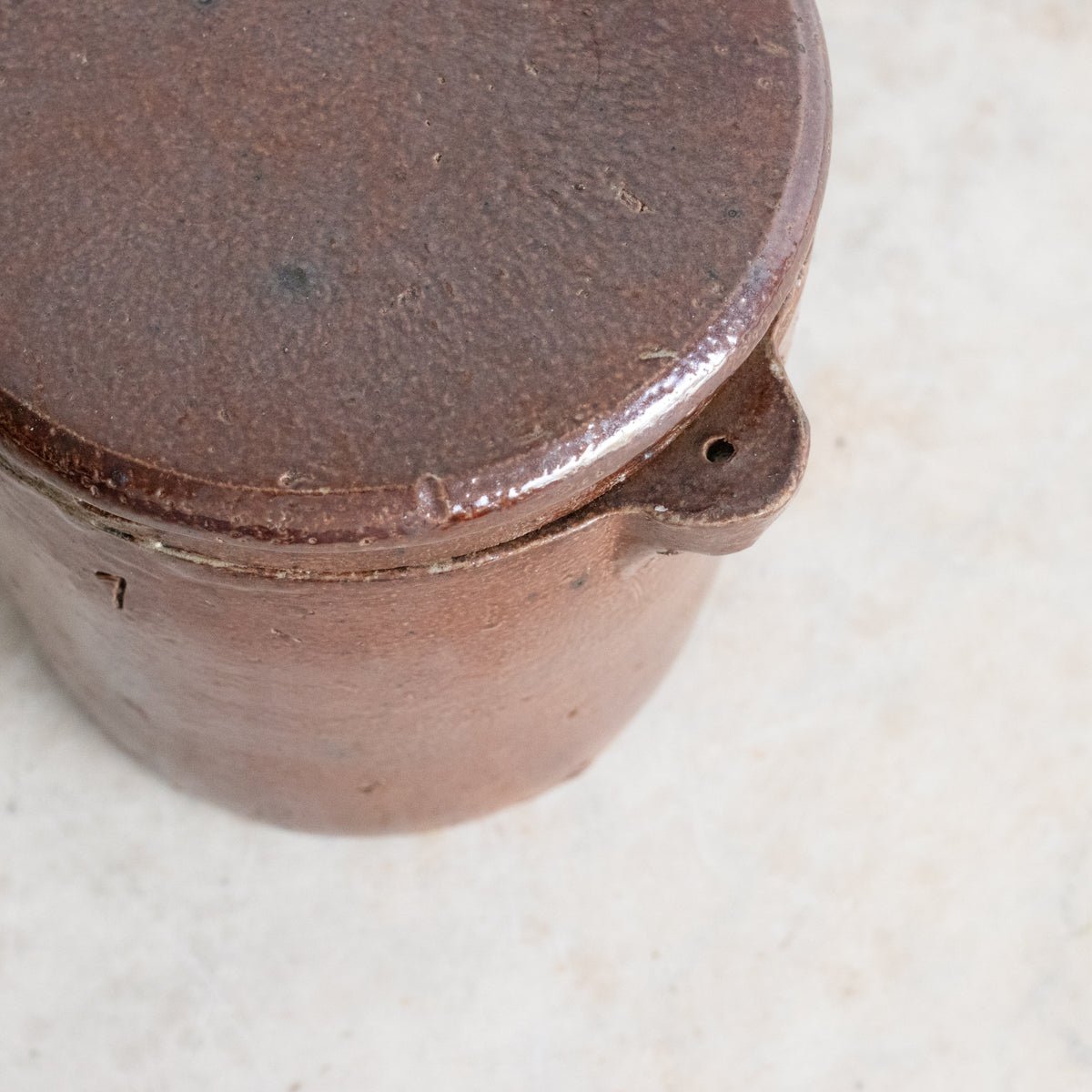 Stoneware Crock With Lid | Brown - elsie green - The French Kitchen