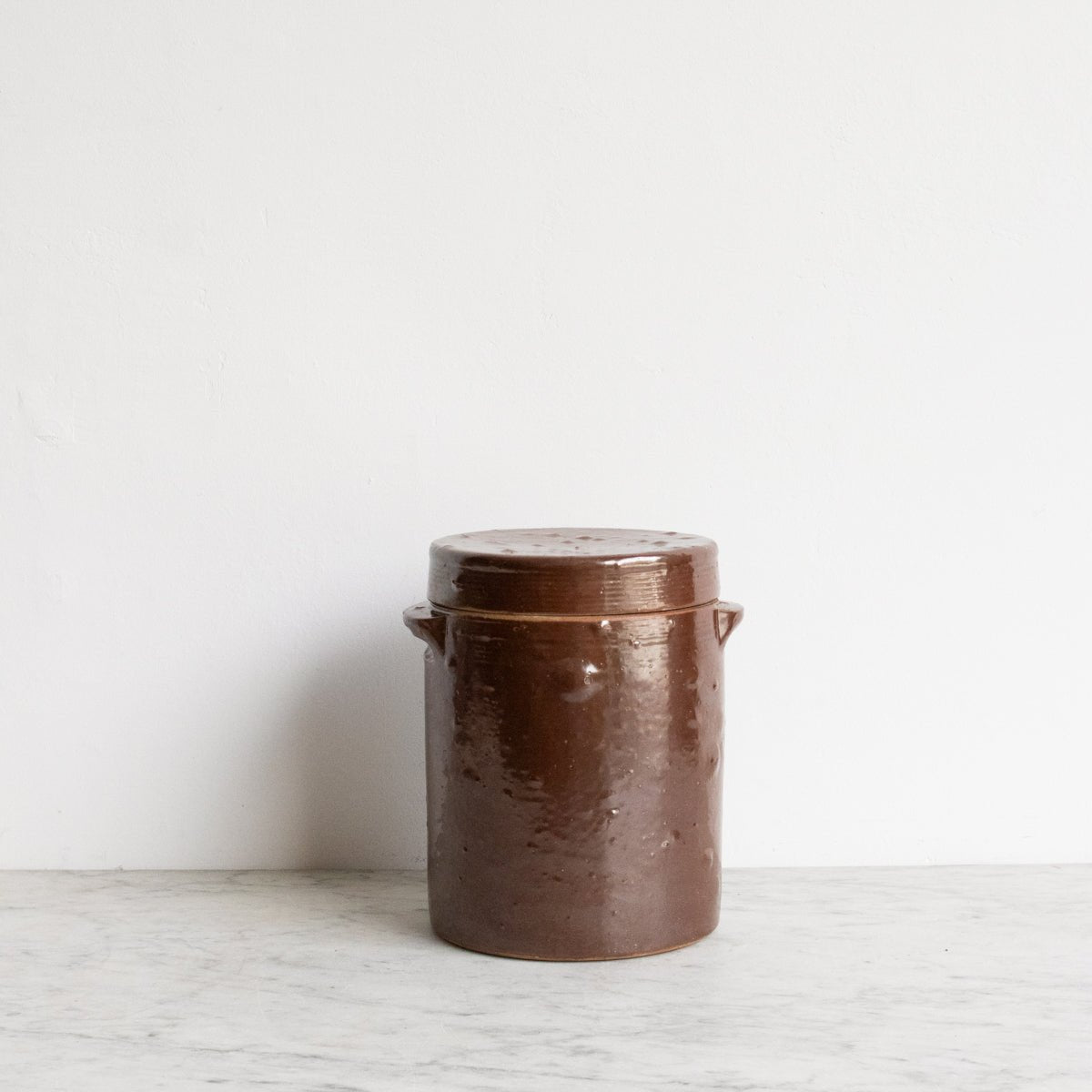 Stoneware Crock With Lid | Brown - elsie green - The French Kitchen
