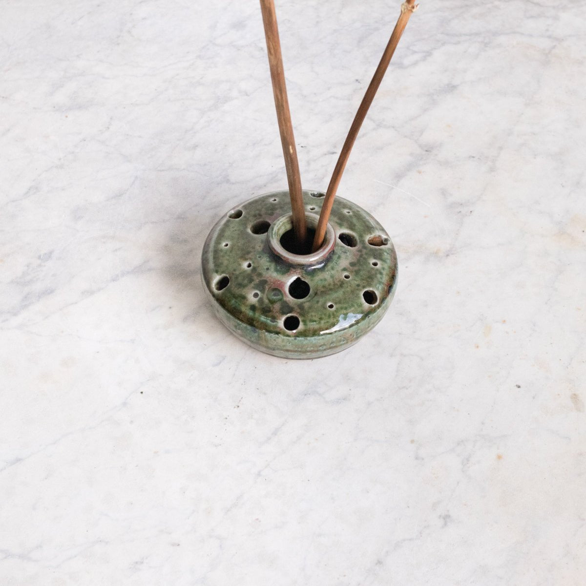 Stoneware Flower Frog | Fontgambault Abbey - elsie green - decor