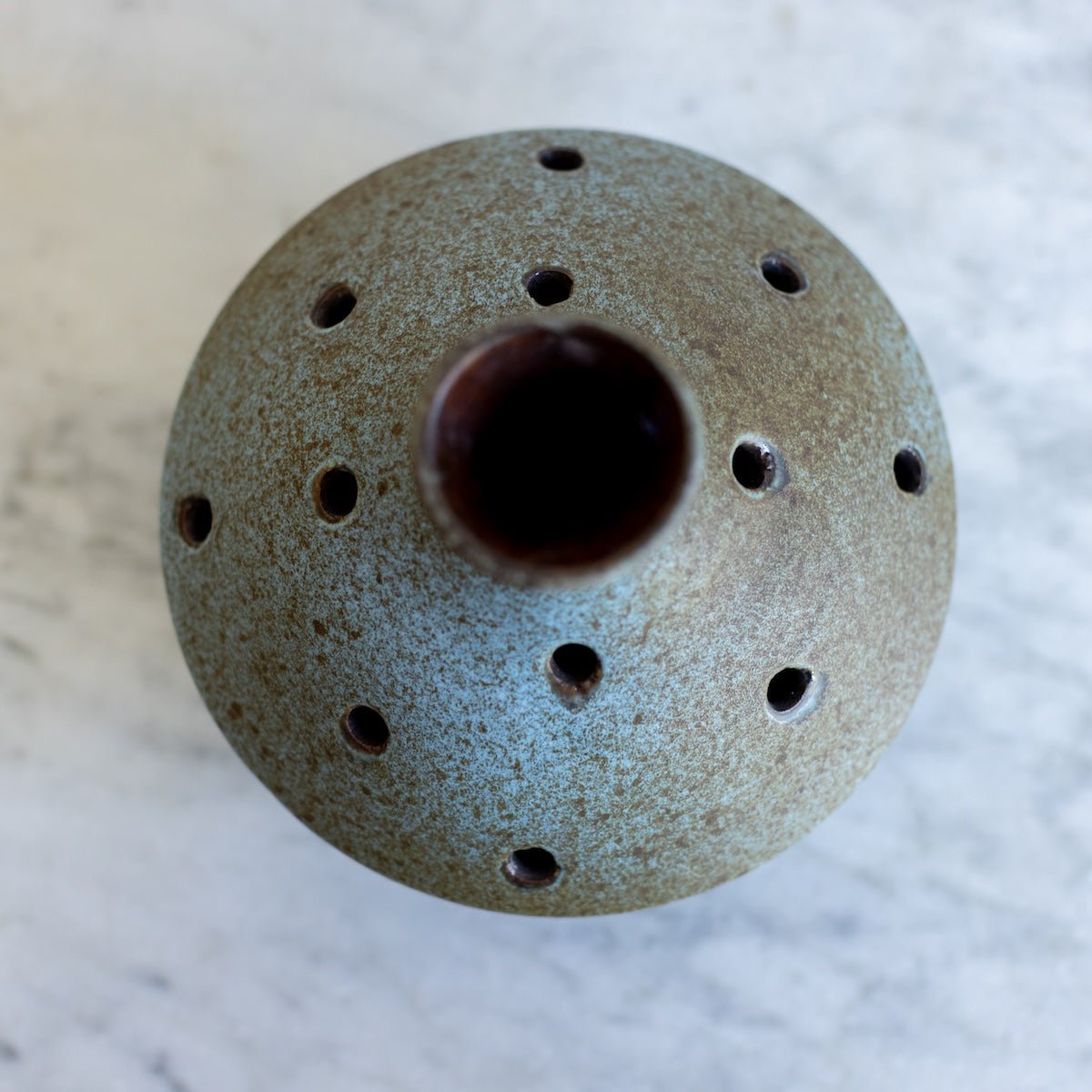 Stoneware Flower Frog | Signed by Artist - elsie green - decor