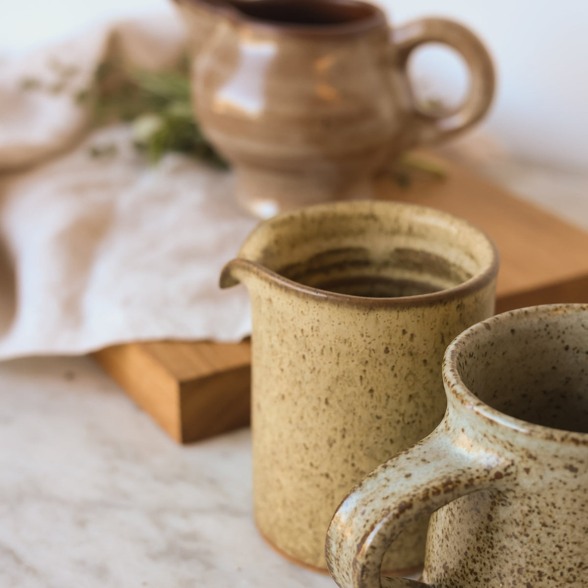 Stoneware Gravy Pitcher - elsie green - the french kitchen