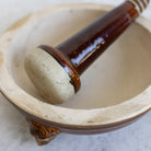 Stoneware Lion Mortar & Pestle - elsie green - the french kitchen
