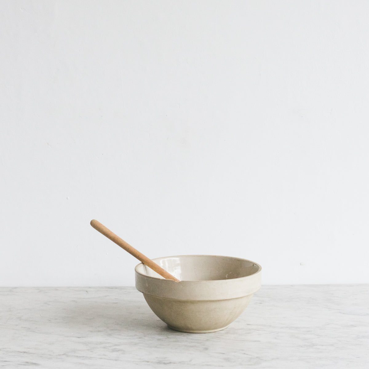 Stoneware Mixing Bowl with Wood Spoon - elsie green - the french kitchen