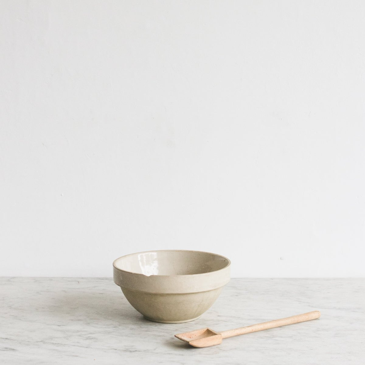 Stoneware Mixing Bowl with Wood Spoon - elsie green - the french kitchen
