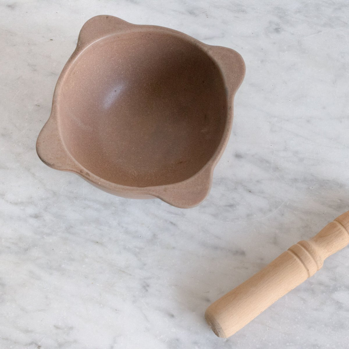 Stoneware Mortar & Wood Pestle - elsie green - the french kitchen