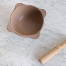 Stoneware Mortar & Wood Pestle - elsie green - the french kitchen