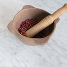 Stoneware Mortar & Wood Pestle - elsie green - the french kitchen