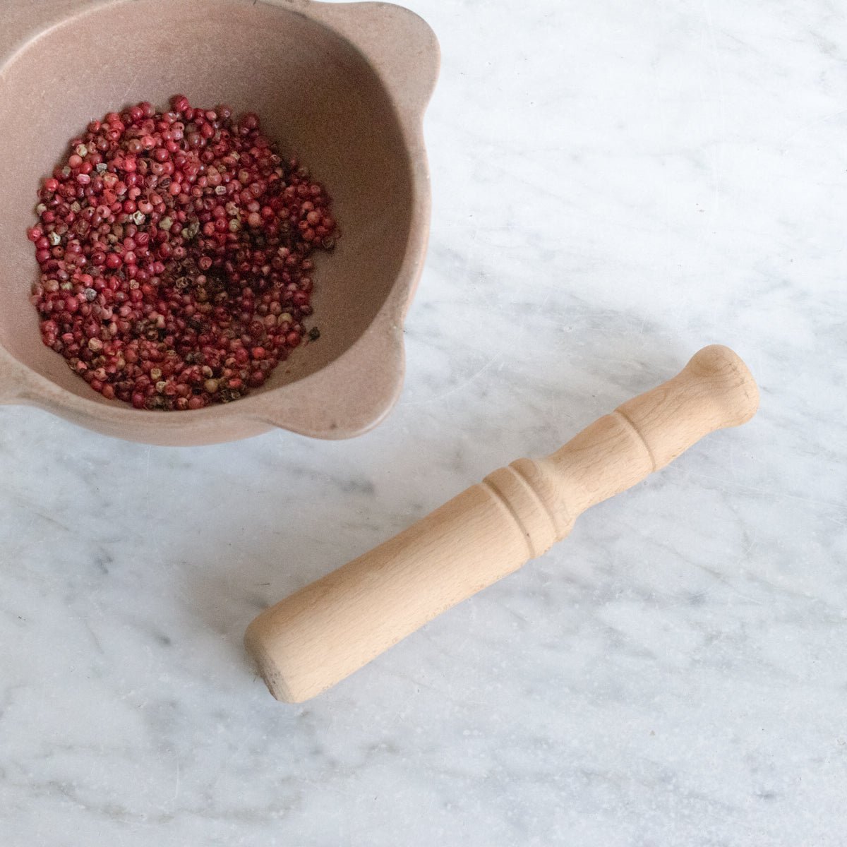 Stoneware Mortar & Wood Pestle - elsie green - the french kitchen