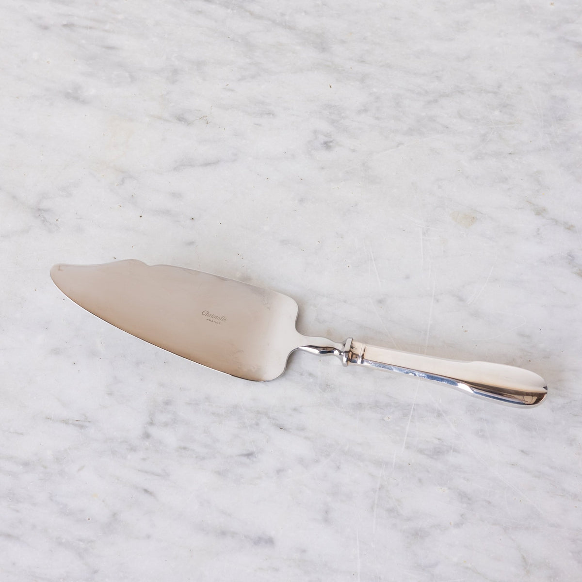Stoneware Platter with Christofle Pie Server - elsie green - the french kitchen