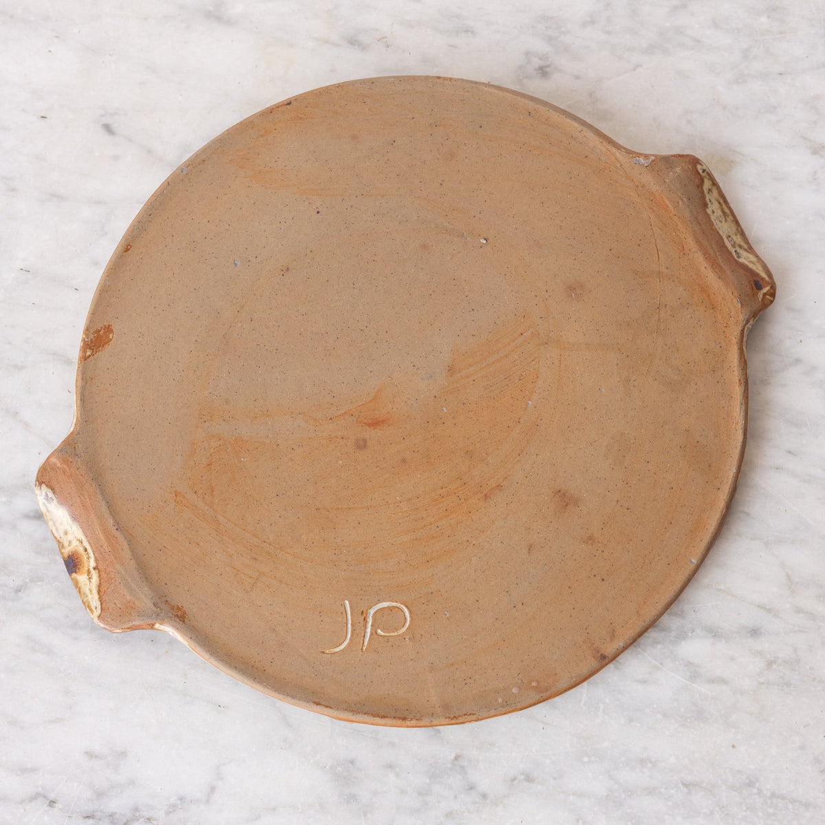 Stoneware Platter with Christofle Pie Server - elsie green - the french kitchen